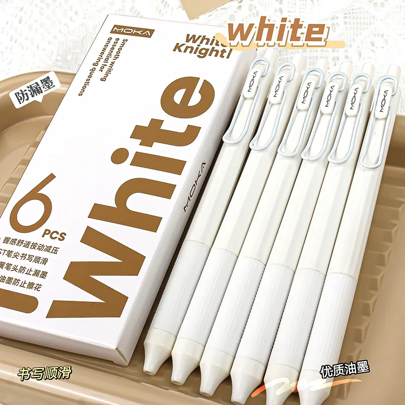 6PCS Retractable Gel Ink Pen Set Smooth Writing 0.5mm Fine Point Stainproof Quick-Drying Ink Gel Pens Portable ST Pen Gifts - Image 7